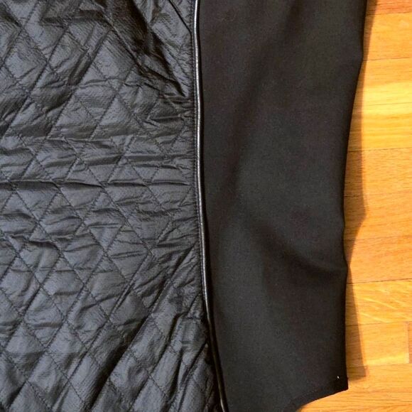 Harley Davidson Motorcycle XL Black Quilted Faux Leather Vest Stretch Panels - Picture 7 of 10